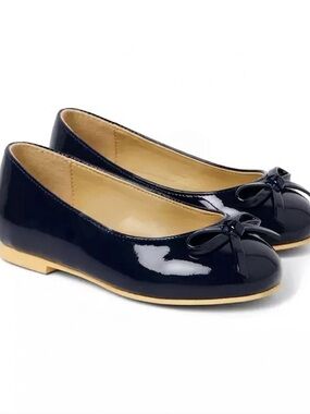Janie and Jack Navy Patent Bow Ballet Flat